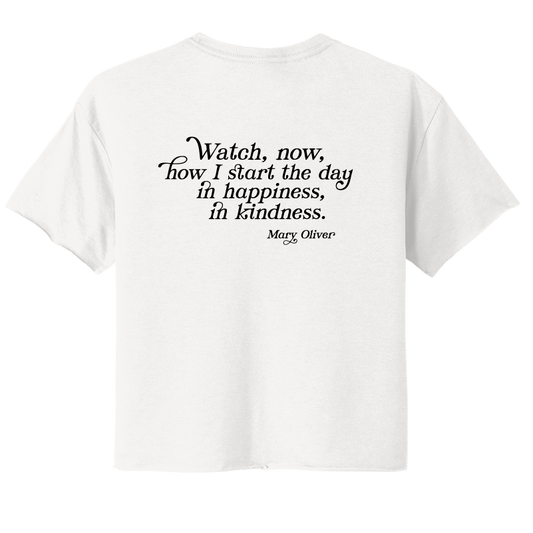 Womens In Happiness, In Kindness Cropped T-Shirt