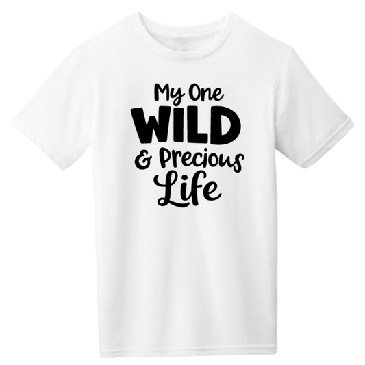 Mary Oliver Youth Precious Life T-Shirt White