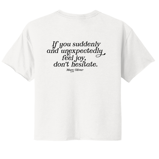 Womens Suddenly and Unexpectedly Cropped T-Shirt