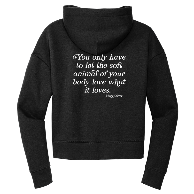 Womens Soft Animal of Your Body Cropped Hoodie
