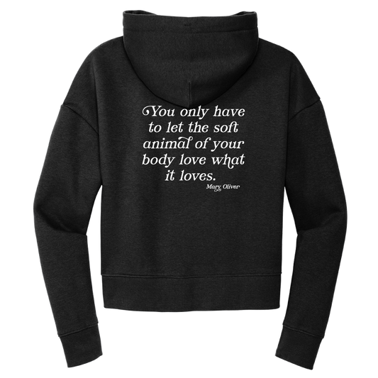Womens Soft Animal of Your Body Cropped Hoodie