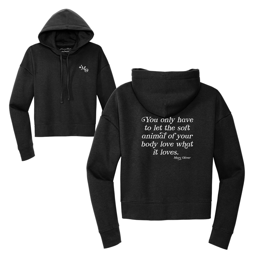 Womens Soft Animal of Your Body Cropped Hoodie
