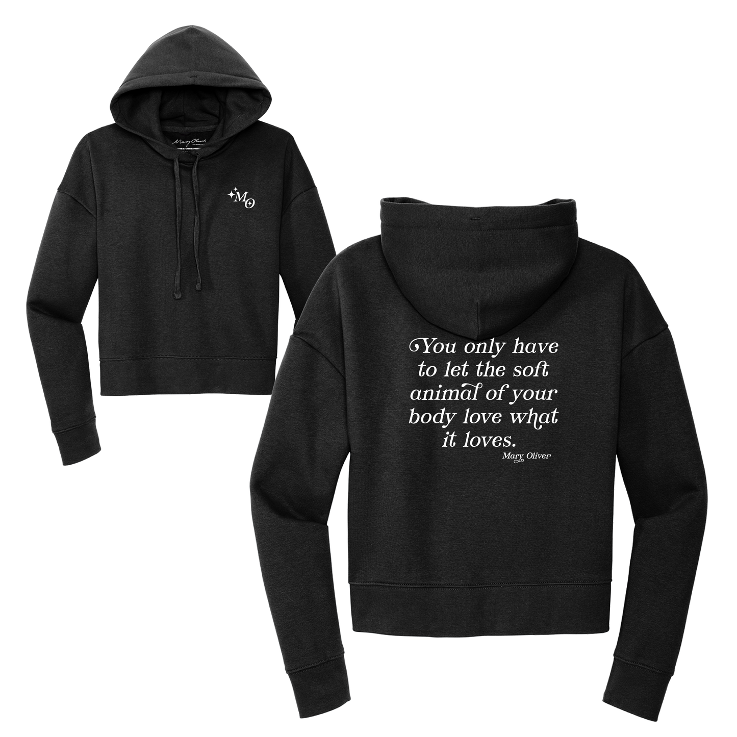 Womens Soft Animal of Your Body Cropped Hoodie