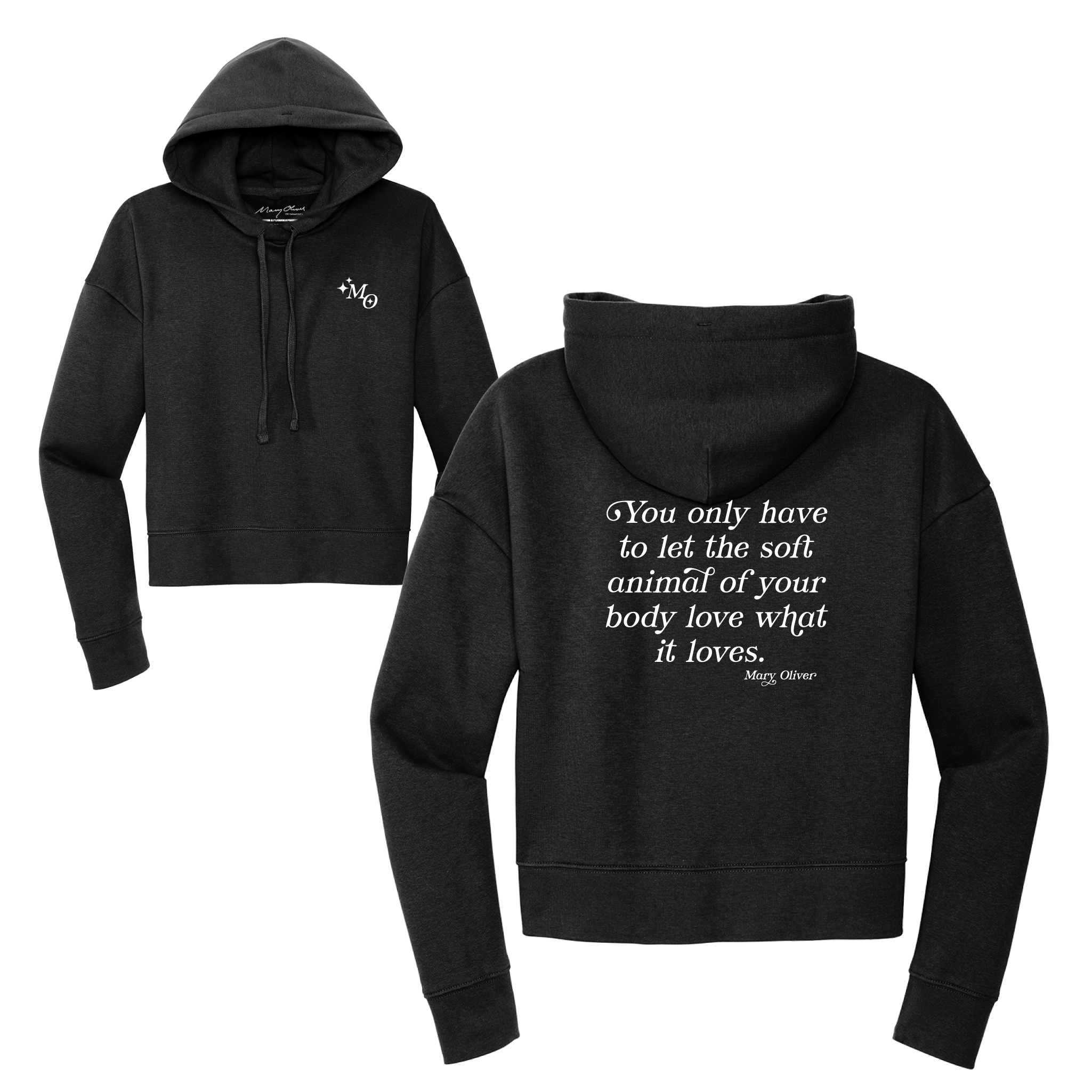 Womens Soft Animal of Your Body Cropped Hoodie