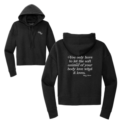 Womens Soft Animal of Your Body Cropped Hoodie