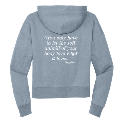 Womens Soft Animal of Your Body Cropped Hoodie