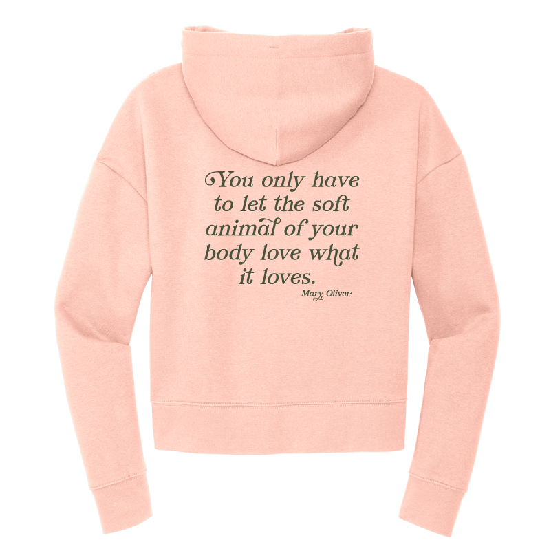 Womens Soft Animal of Your Body Cropped Hoodie