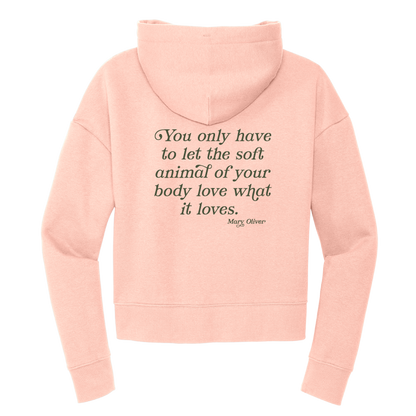 Womens Soft Animal of Your Body Cropped Hoodie