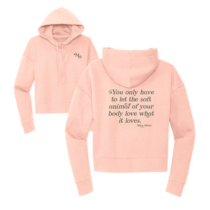 Womens Soft Animal of Your Body Cropped Hoodie