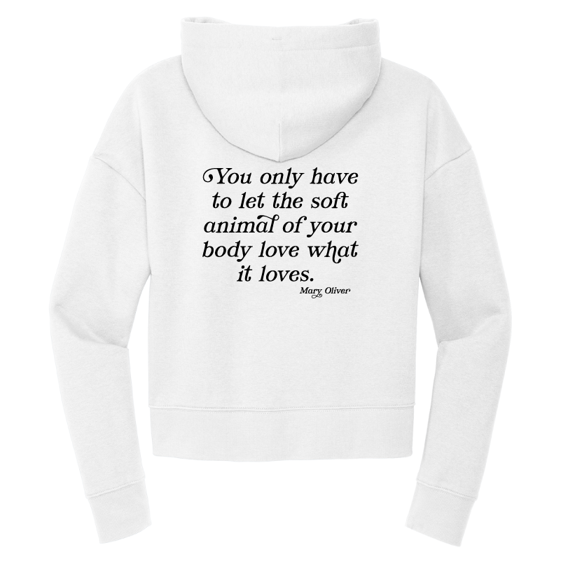 Womens Soft Animal of Your Body Cropped Hoodie