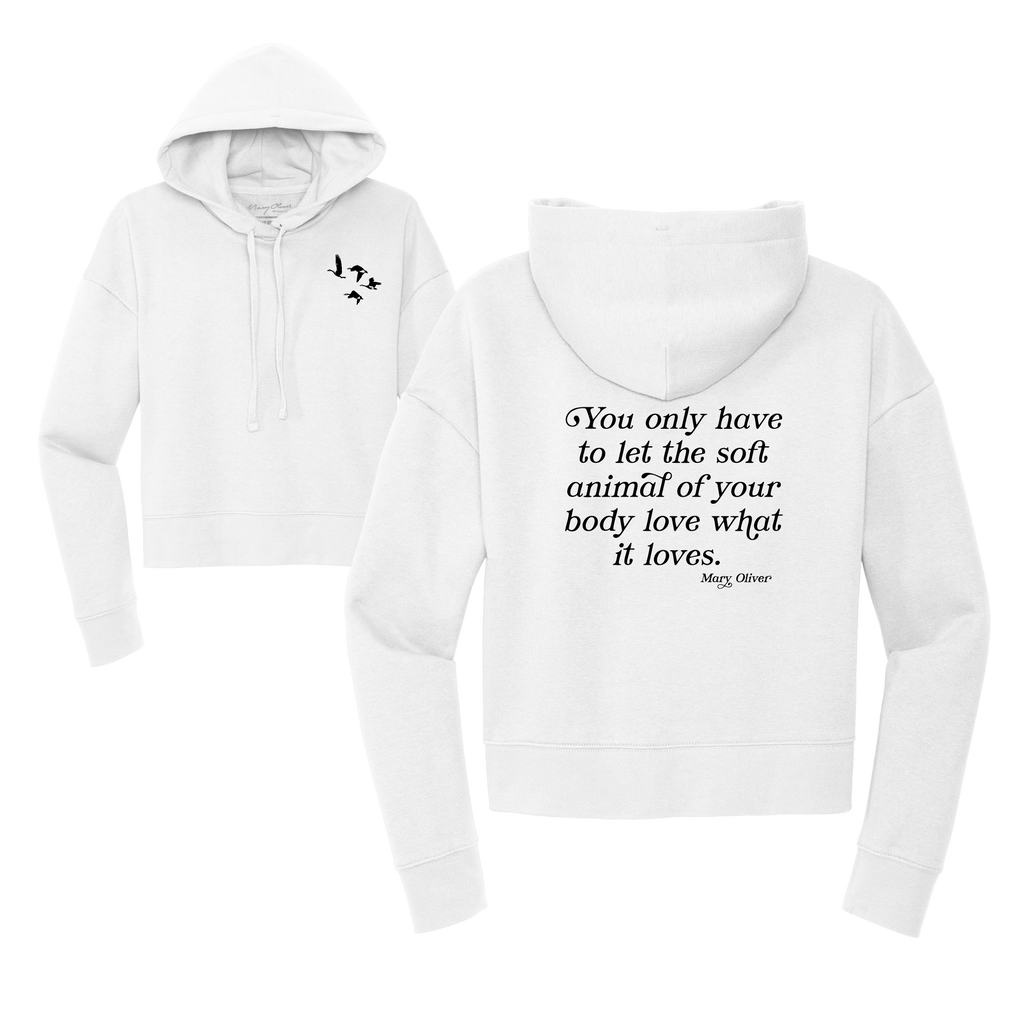 Womens Soft Animal of Your Body Cropped Hoodie