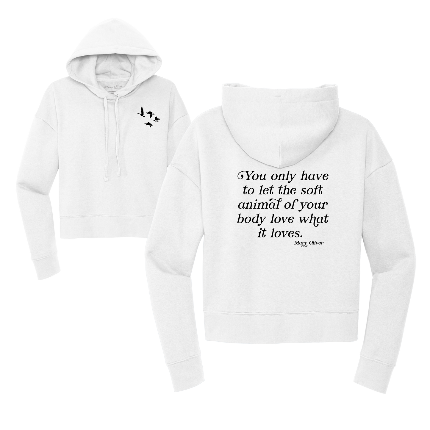 Womens Soft Animal of Your Body Cropped Hoodie