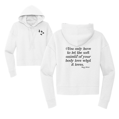 Womens Soft Animal of Your Body Cropped Hoodie