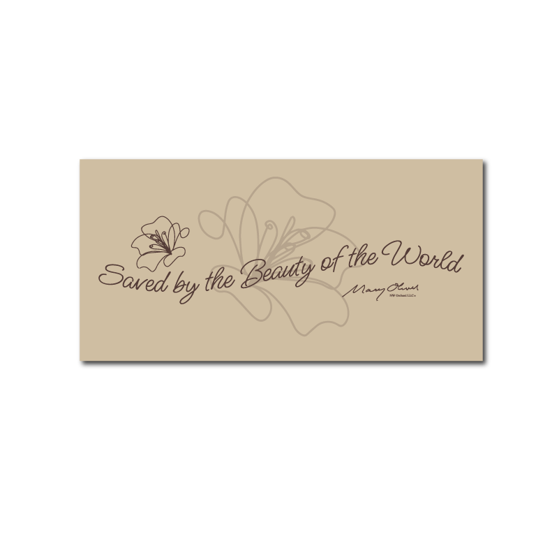 Mary Oliver Beauty of the World Decal
