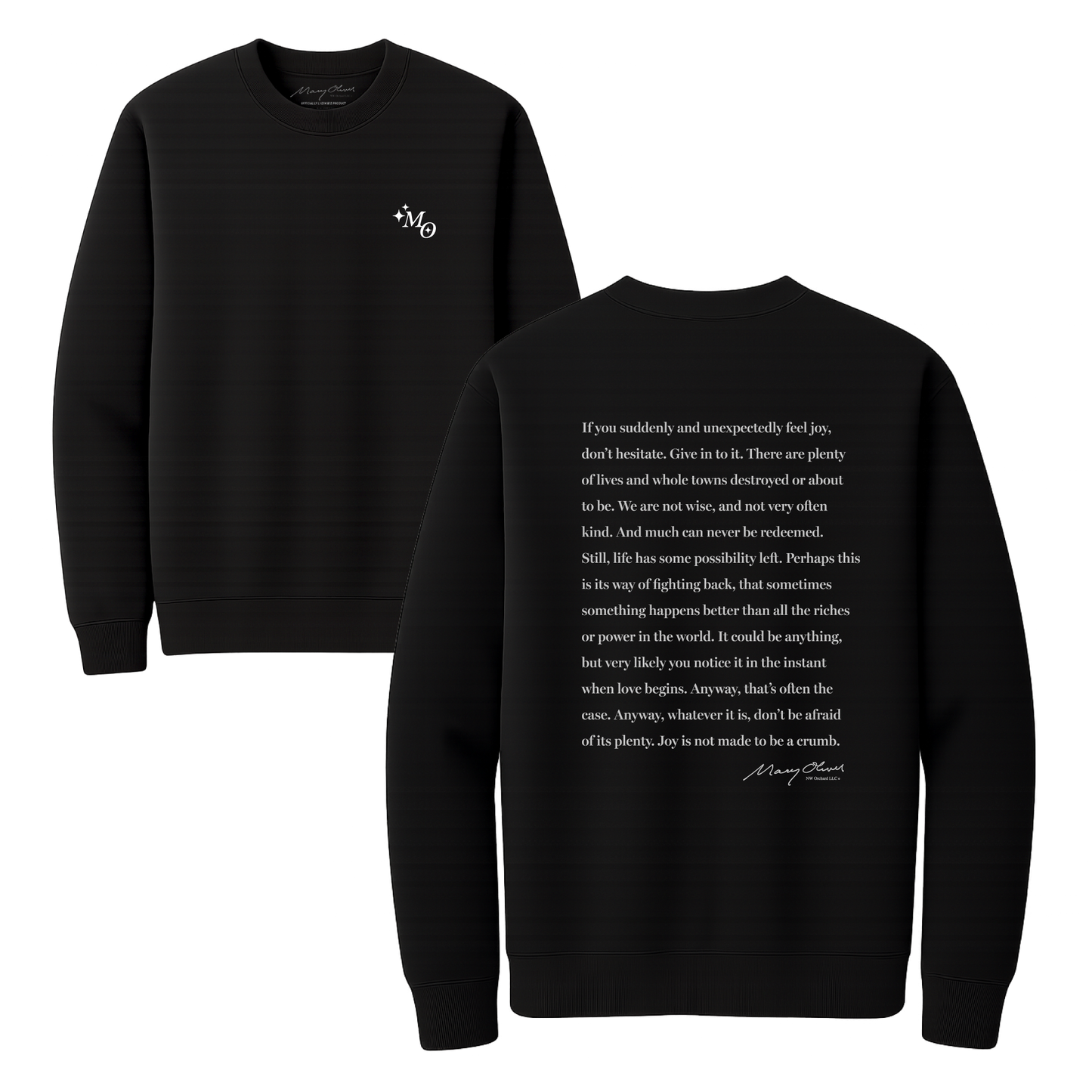 Mary Oliver Don't Hesitate Crewneck