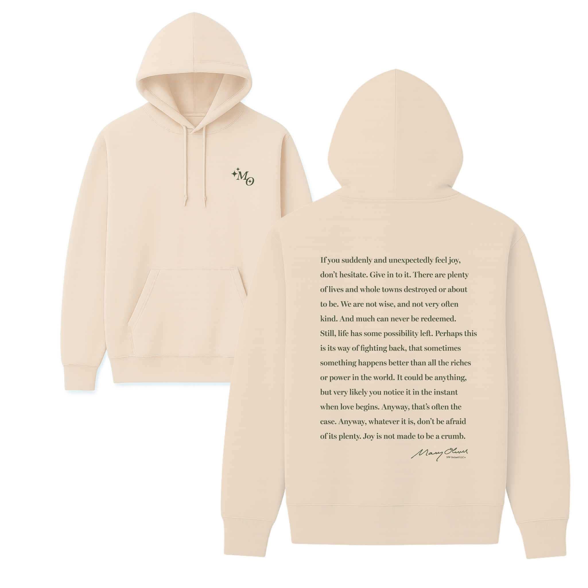 Mary Oliver Don't Hesitate Hoodie