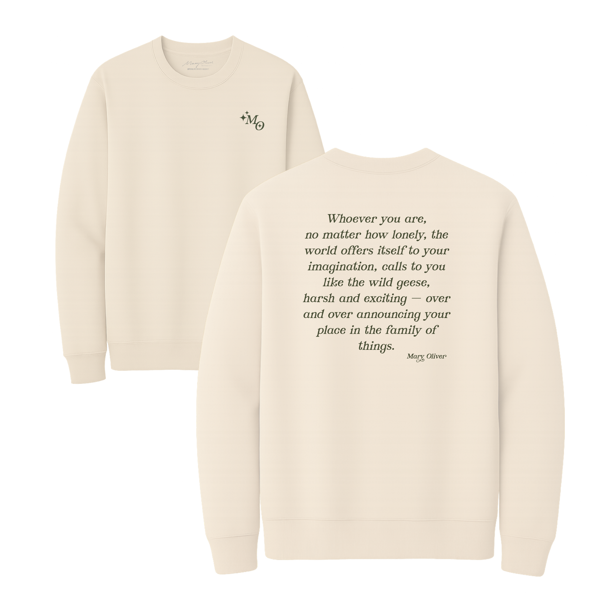 Mary Oliver Family Of Things Crewneck