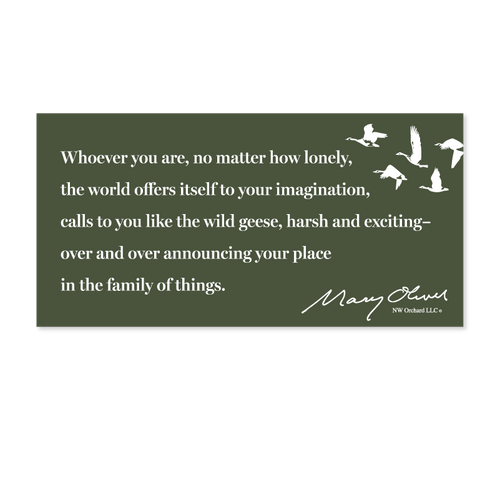 Mary Oliver Family Of Things Decal