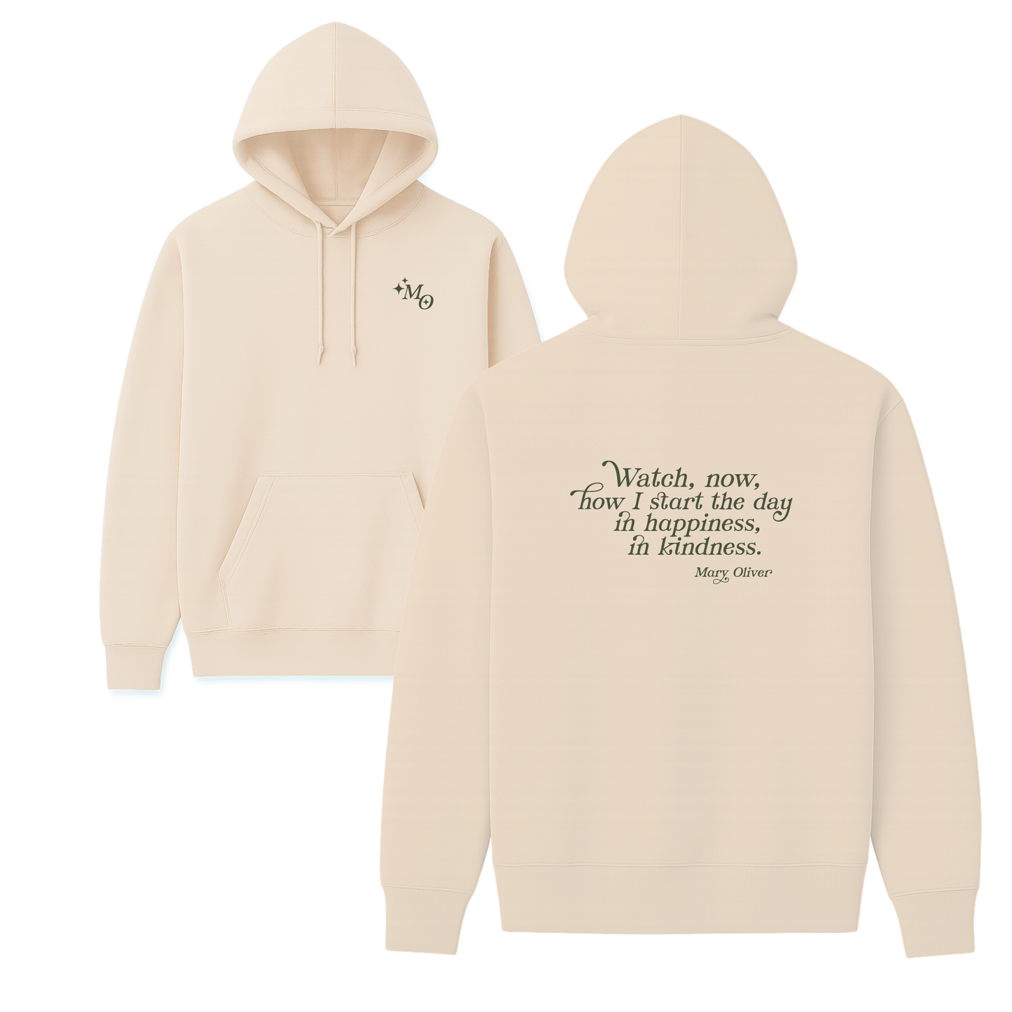 Mary Oliver In Happiness, In Kindness Hoodie