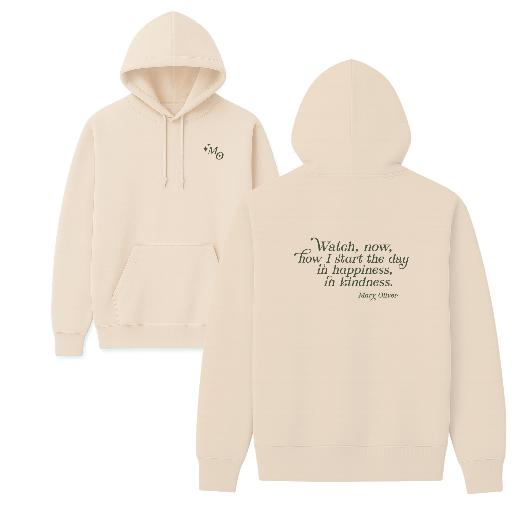 Mary Oliver In Happiness, In Kindness Hoodie