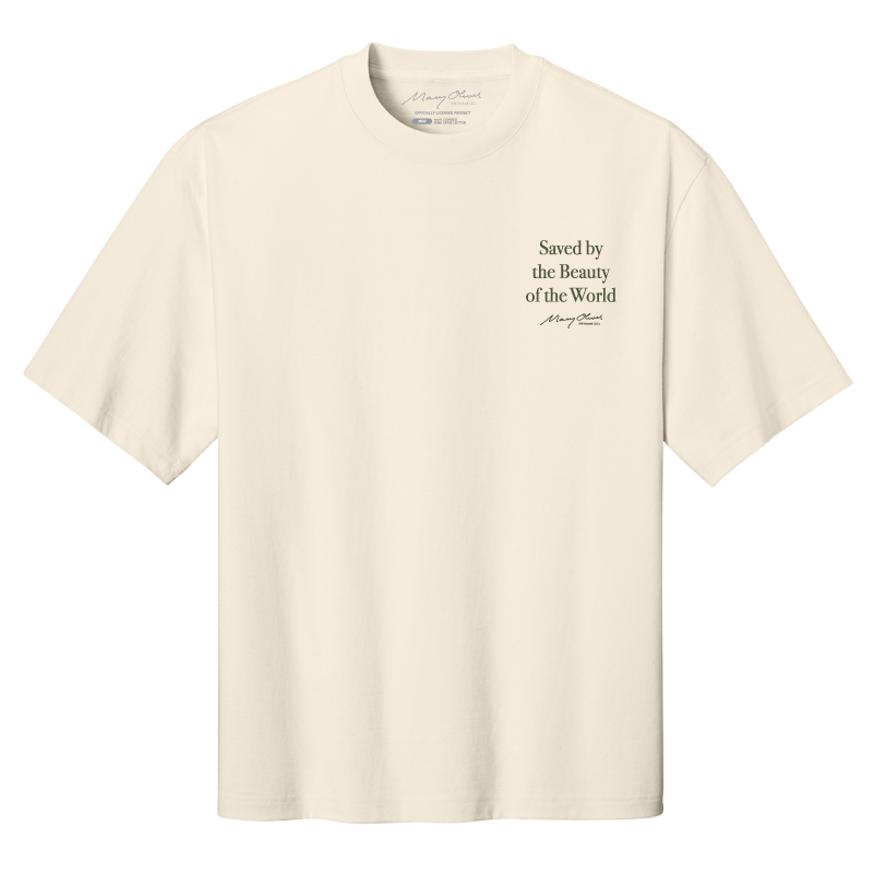 Mary Oliver Saved by the Beauty of the World Heavyweight T-Shirt