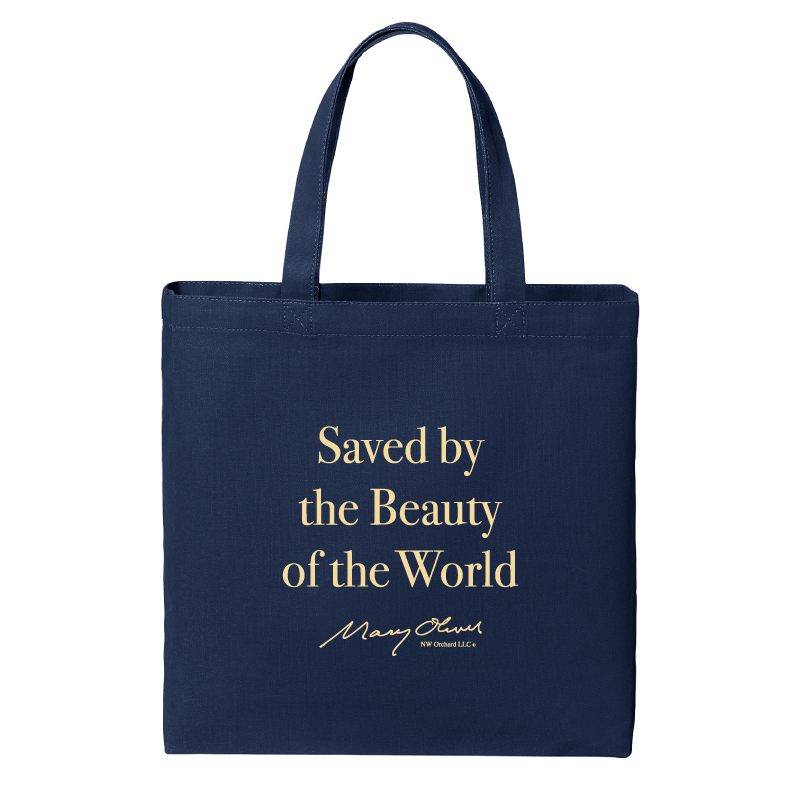 Mary Oliver Saved by the Beauty of the World Tote