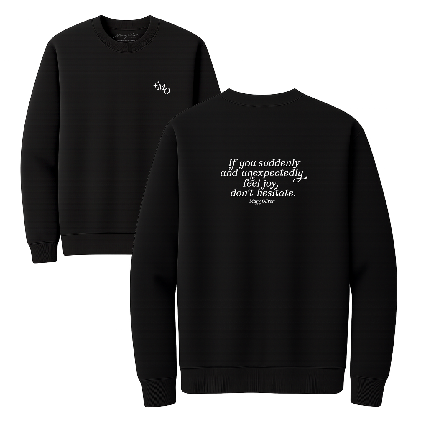 Mary Oliver Suddenly and Unexpectedly Crewneck