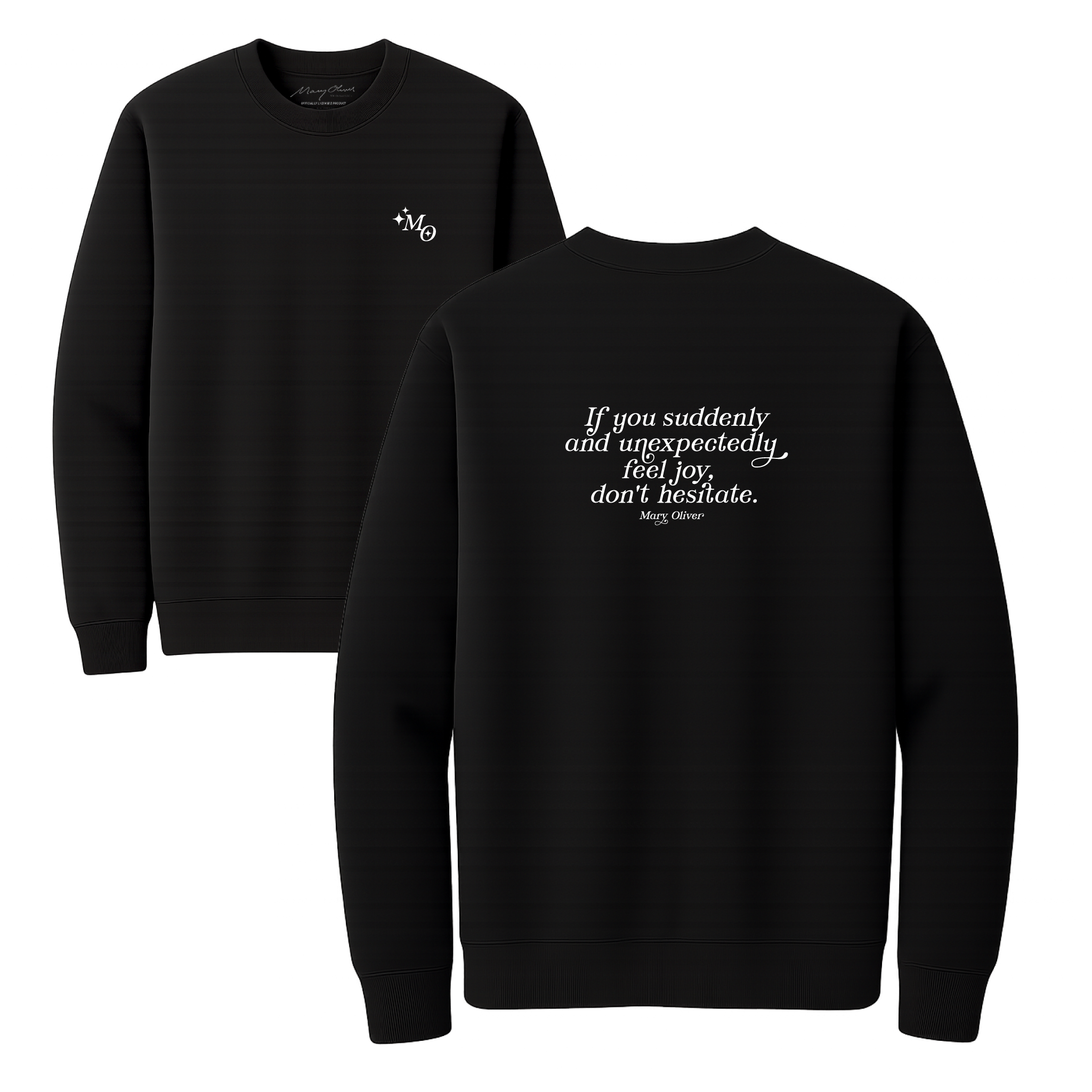 Mary Oliver Suddenly and Unexpectedly Crewneck