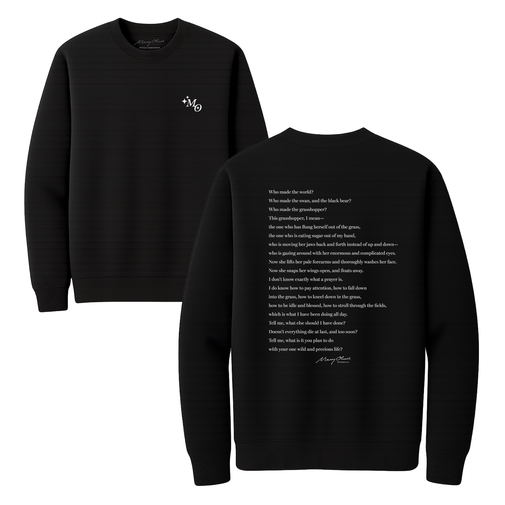 Mary Oliver The Summer Day Crewneck