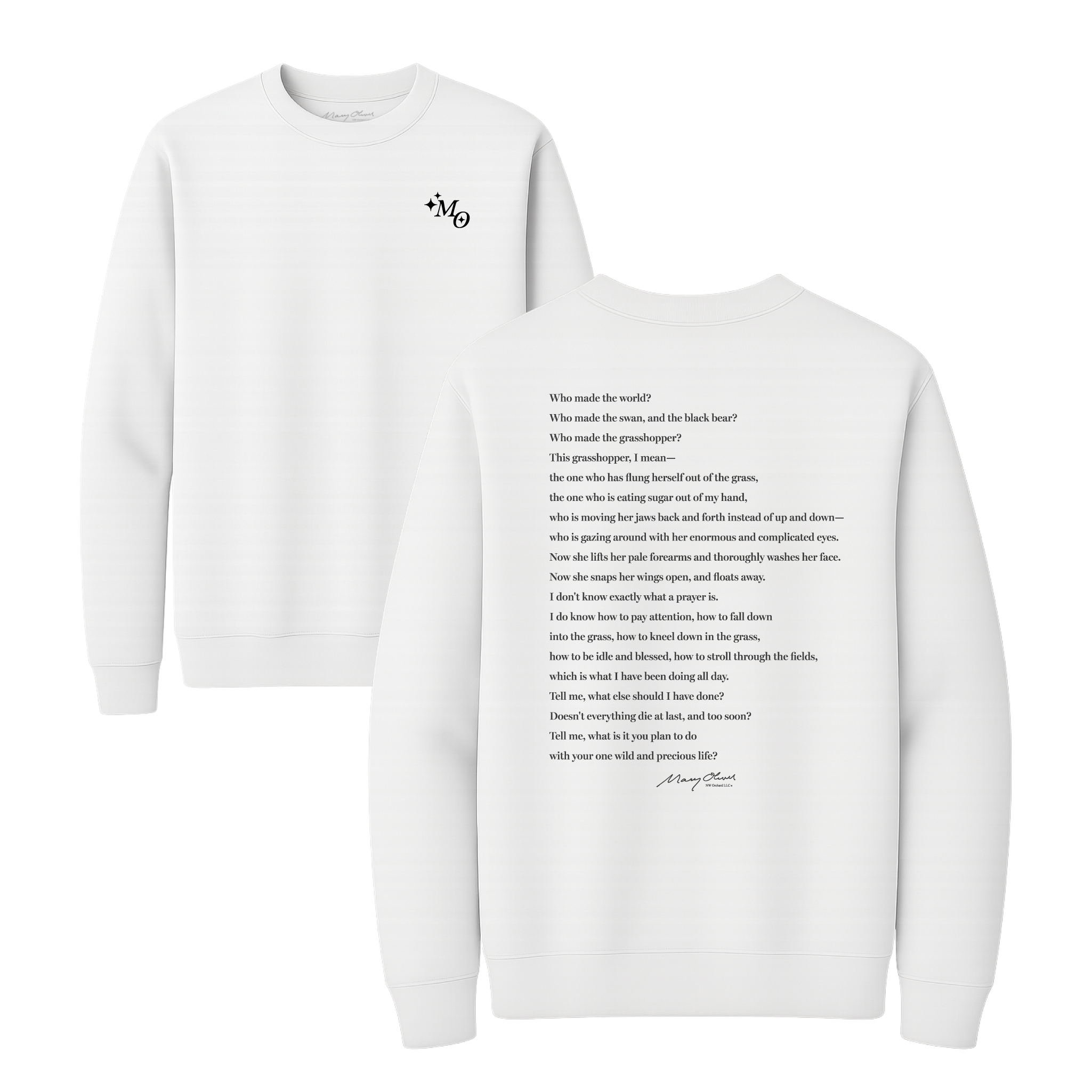 Mary Oliver The Summer Day Crewneck