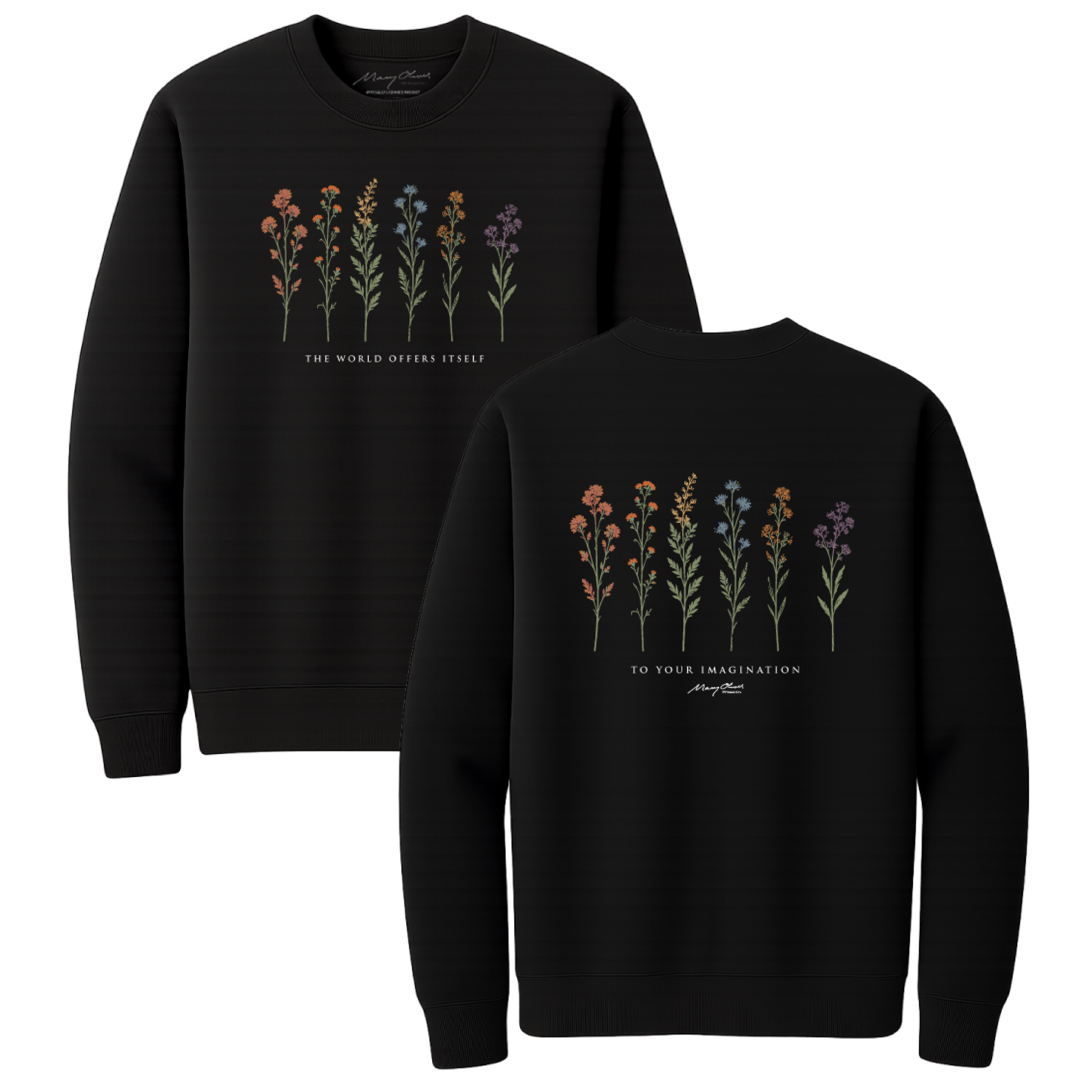 Mary Oliver The World Offers Itself Crewneck