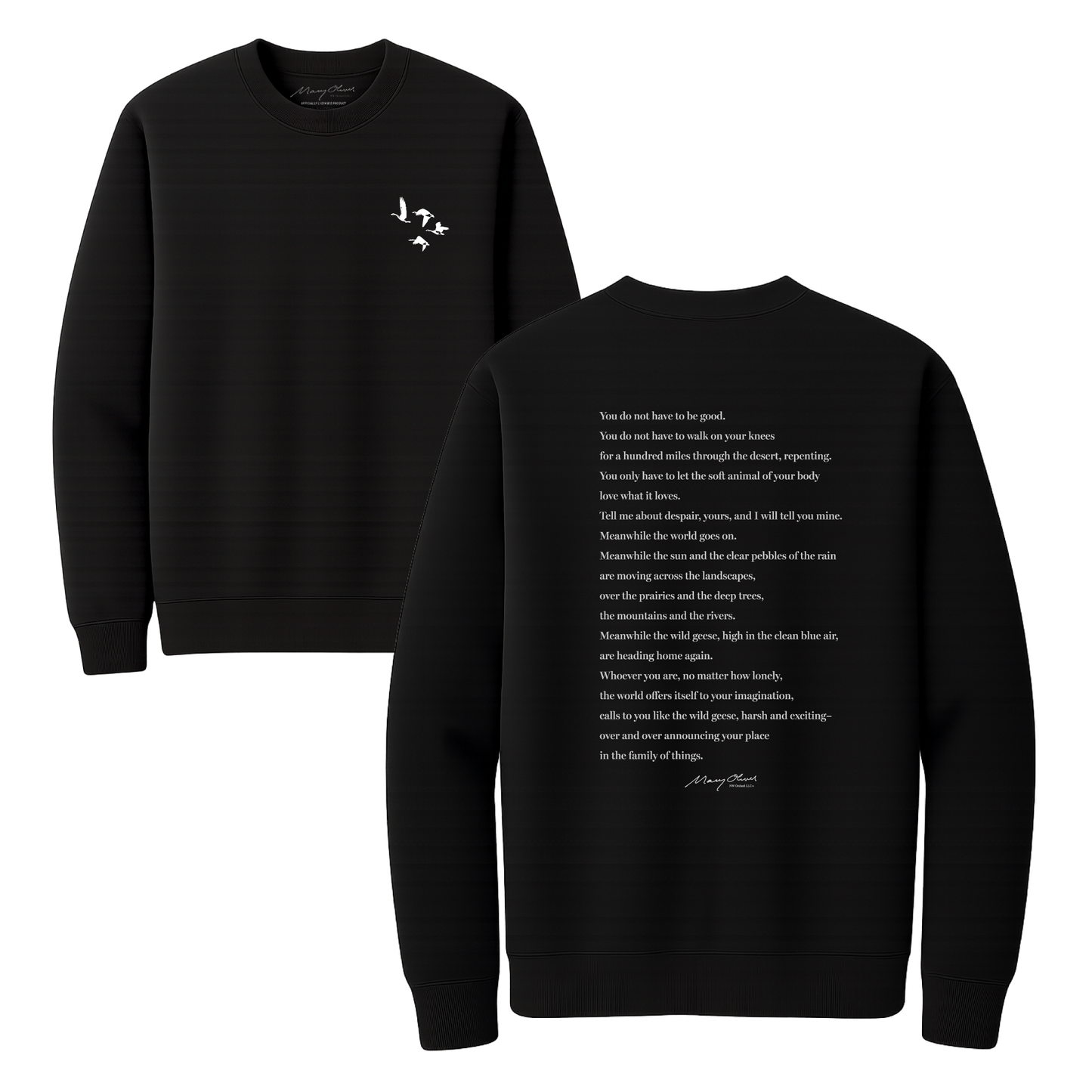 Mary Oliver Wild Geese Crewneck