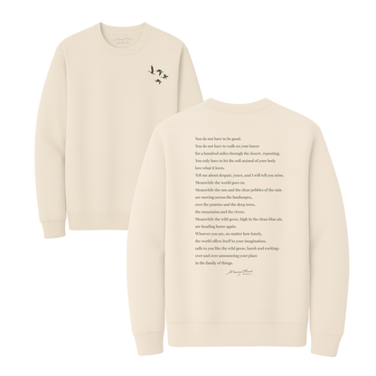Mary Oliver Wild Geese Crewneck