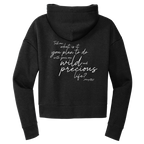 Mary Oliver Womens One Wild and Precious Life Cropped Hoodie