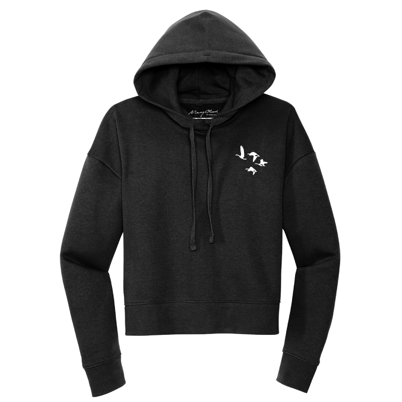 Mary Oliver Womens One Wild and Precious Life Cropped Hoodie