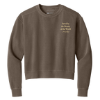 Mary Oliver Womens Saved by the Beauty of the World Cropped Crewneck