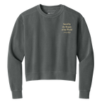 Mary Oliver Womens Saved by the Beauty of the World Cropped Crewneck
