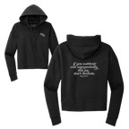 Mary Oliver Womens Suddenly and Unexpectedly Cropped Hoodie