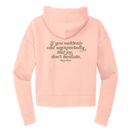 Mary Oliver Womens Suddenly and Unexpectedly Cropped Hoodie