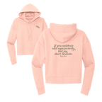 Mary Oliver Womens Suddenly and Unexpectedly Cropped Hoodie