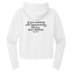 Mary Oliver Womens Suddenly and Unexpectedly Cropped Hoodie