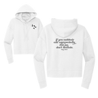 Mary Oliver Womens Suddenly and Unexpectedly Cropped Hoodie