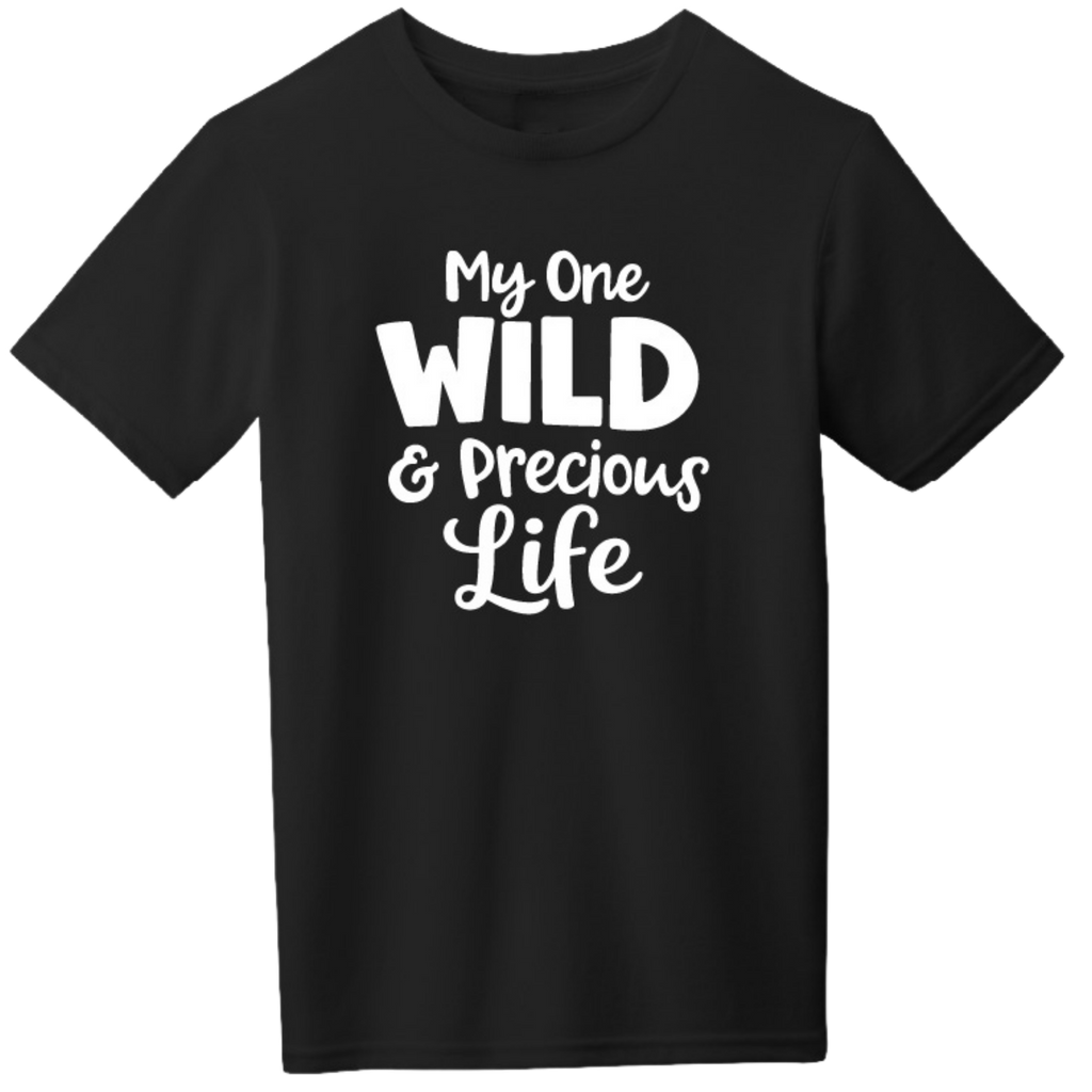 Mary Oliver Youth Precious Life T-Shirt Black