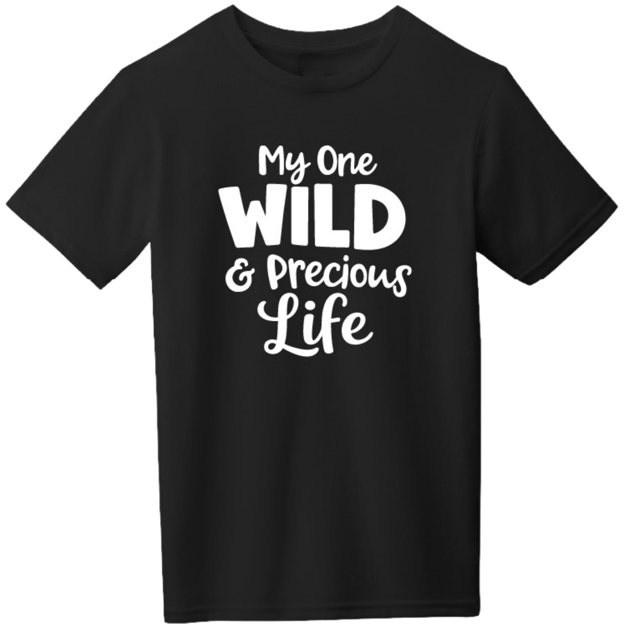 Mary Oliver Youth Precious Life T-Shirt Black