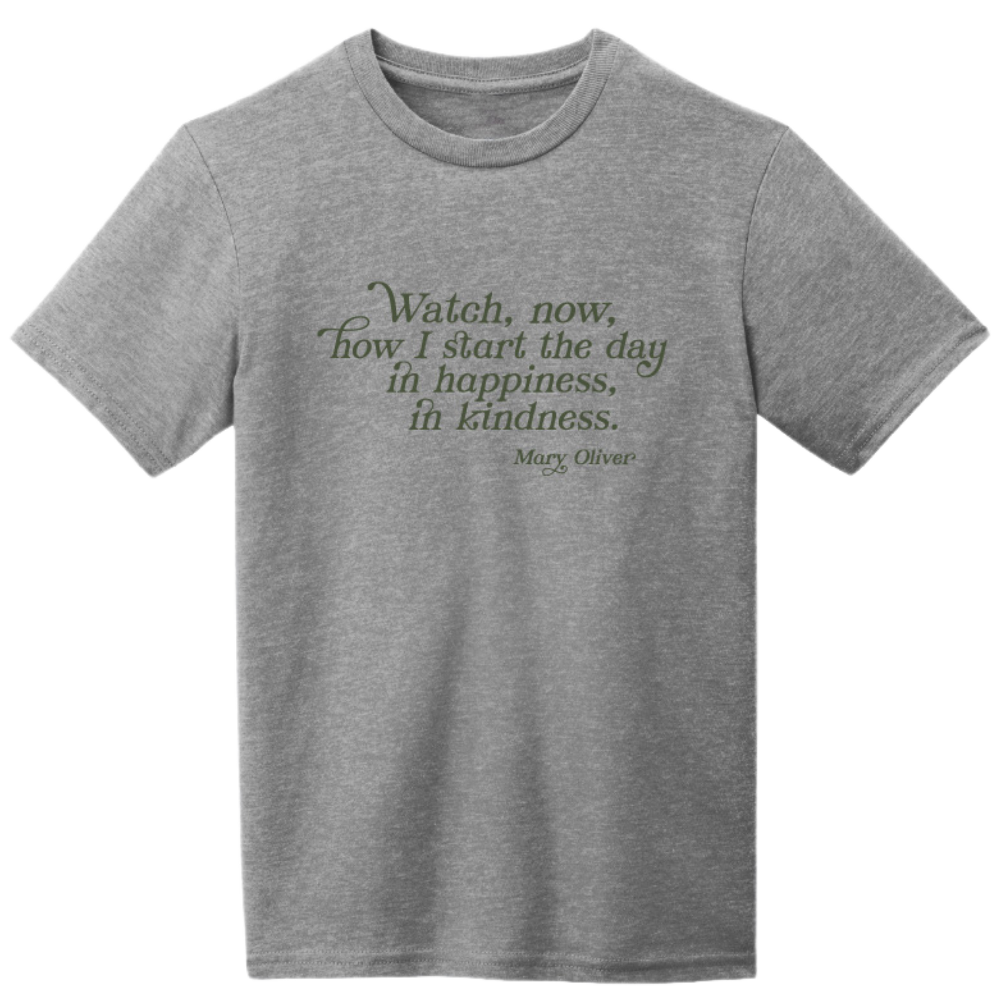 Mary Oliver Youth Watch Now T-Shirt Grey Frost