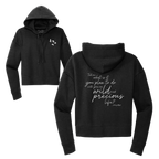 Mary Oliver Womens One Wild and Precious Life Cropped Hoodie