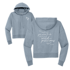 Mary Oliver Womens One Wild and Precious Life Cropped Hoodie