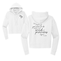 Mary Oliver Womens One Wild and Precious Life Cropped Hoodie