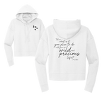 Mary Oliver Womens One Wild and Precious Life Cropped Hoodie