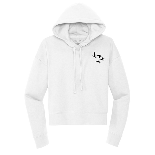 Mary Oliver Womens One Wild and Precious Life Cropped Hoodie